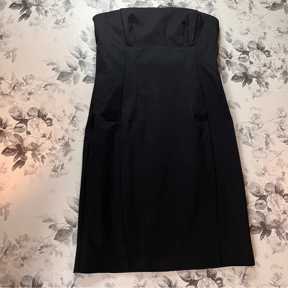 Express black strapless dress with boning in bodice Size 8